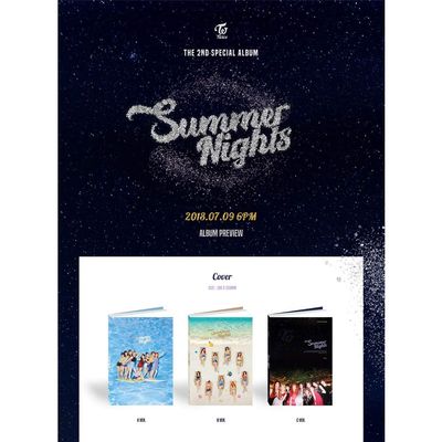 Twice Summer Nights 2nd Special Album C Version CD+1p Lyrics Poster On Pack+Photobook+6p PhotoCard+1p Polaroid Post+1p DIY Paper Post+Tracking Sealed