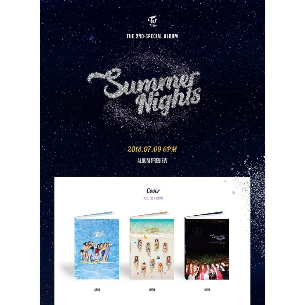 Twice Summer Nights 2nd Special Album C Version CD+1p Lyrics Poster On Pack+Photobook+6p PhotoCard+1p Polaroid Post+1p DIY Paper Post+Tracking Sealed