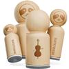 Cello Music Instrument Silhouette Rubber Stamp for Stamping Crafting Planners - 1-1/4 Inch Large view 1