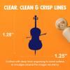 Cello Music Instrument Silhouette Rubber Stamp for Stamping Crafting Planners - 1-1/4 Inch Large view 2
