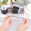 PandaHall 2 Rolls 100m/109 Yards Plastic Lacing Cord 2.3mm Lanyard String Beading Cords for Jewelry DIY Craft Bracelet Necklaces Making, Black view 3