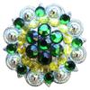 HILASON Set of 4 Western Screw Back Concho Green Crystal Saddle Cowgirl Olivine and Peridot Color | Slotted Conchos view 1