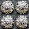 HILASON Set of 32 Western Screw Back Concho Crystals Breast Cancer Headstall Bling Cowgirl | Slotted Conchos view 4