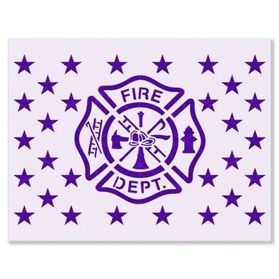 Maltese Cross Fire Department Flag Stencil - Ignite Your Creativity: Reusable & Durable - Ideal for Crafts, Woodwork, Walls, Canvases, and Decor - Crafted with 10 mil Mylar