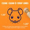 Cute Mouse Face Rubber Stamp for Stamping Crafting Planners - 1-1/4 Inch Large view 2
