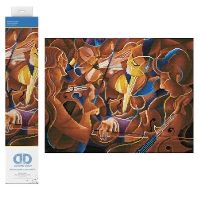 DIAMOND DOTZ Musical Jam Symphony Diamond Painting Kits for Adults - Diamond Art Kits a Relaxing Creative Craft Kit with Dotz Gems 22"x16"