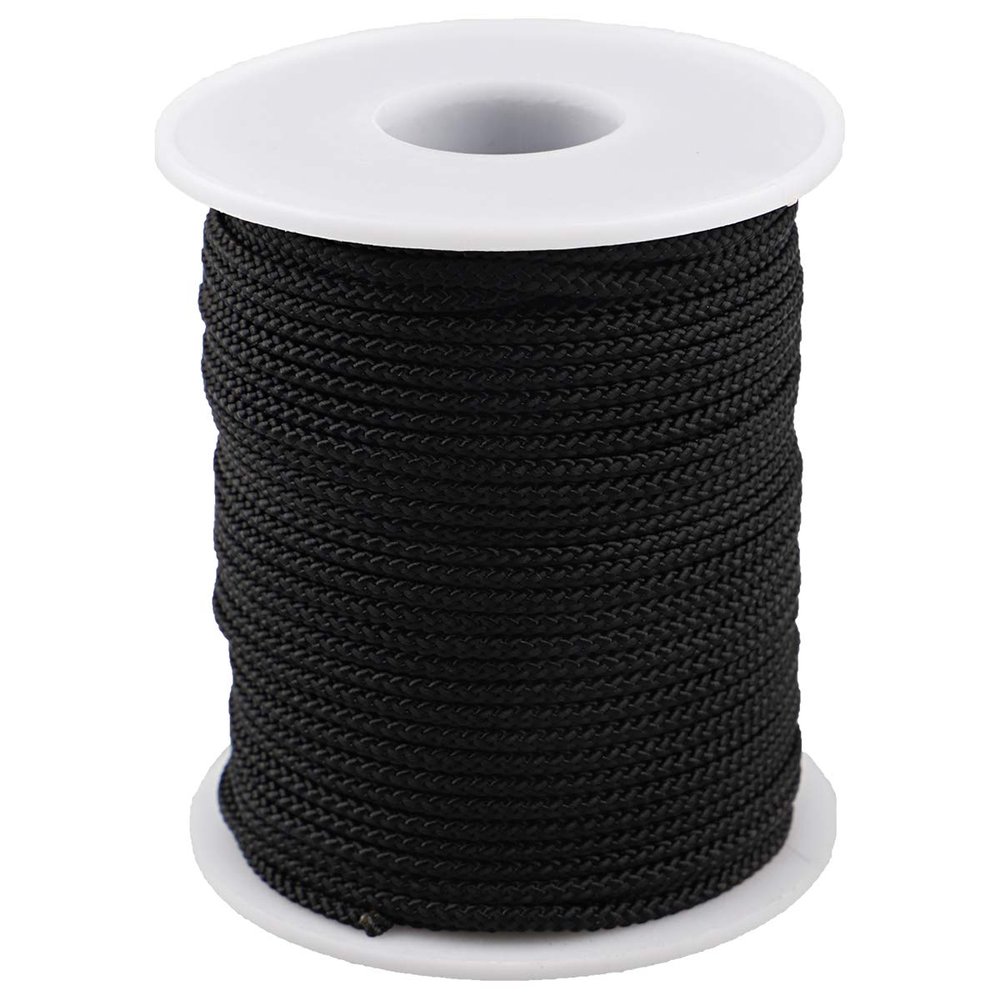 Nylon Thread Twine for Gardening Braided Bracelets DIY Crafts (2mm-101feet, Black)