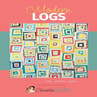 Christa Quilts Modern Logs Quilt Pattern, None Crib