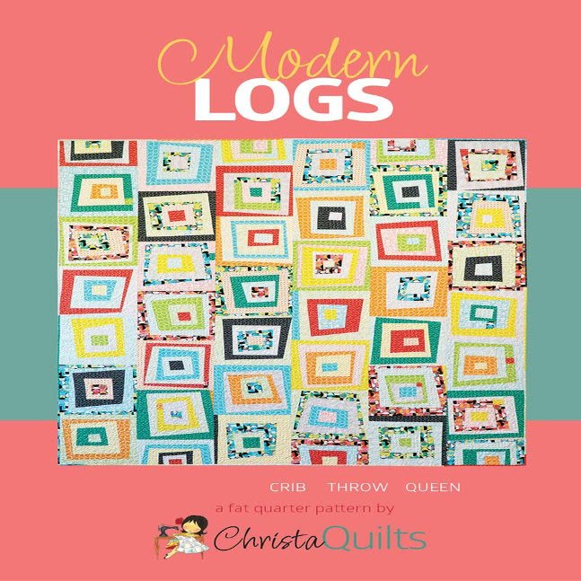 Christa Quilts Modern Logs Quilt Pattern, None Crib