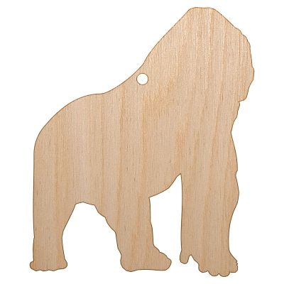 Sniggle Sloth Gorilla Solid Unfinished Craft Wood Holiday Christmas Tree DIY Pre-Drilled Ornament