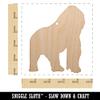 Sniggle Sloth Gorilla Solid Unfinished Craft Wood Holiday Christmas Tree DIY Pre-Drilled Ornament view 2