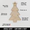 Sniggle Sloth Gorilla Solid Unfinished Craft Wood Holiday Christmas Tree DIY Pre-Drilled Ornament view 3