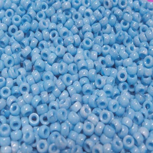 1000 Powder Blue Marbled 6.5x4mm Mini Pony Beads Made in USA School Church Craft | by Byndgreenstore