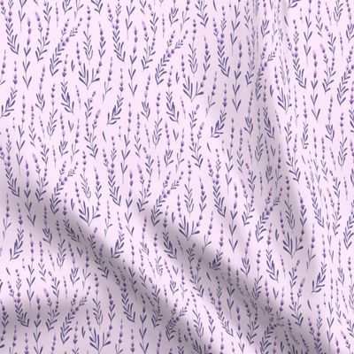 Spoonflower Fabric - Lavender Violet Pink Color Purple Flowers Print Ornament Hand Drawn Printed on Organic Cotton Sateen Fabric Fat Quarter - Sewing Quilting Apparel Home Decor