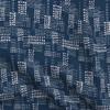 Spoonflower Fabric - Faux Sashiko Indigo Blue Japanese Inspired Geometric Stitching Linear Printed on Organic Cotton Sateen Fabric Fat Quarter - Sewing Quilting Apparel Home Decor view 1
