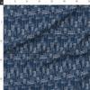 Spoonflower Fabric - Faux Sashiko Indigo Blue Japanese Inspired Geometric Stitching Linear Printed on Organic Cotton Sateen Fabric Fat Quarter - Sewing Quilting Apparel Home Decor view 2