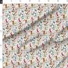 Spoonflower Fabric - Winter Adventure White Bird Moose Fish Alpine Ski Tree Mountains Printed on Organic Cotton Sateen Fabric Fat Quarter - Sewing Quilting Apparel Home Decor view 2