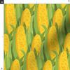 Spoonflower Fabric - Corn Vegetable Plant Garden Field Farm Printed on Organic Cotton Sateen Fabric Fat Quarter - Sewing Quilting Apparel Home Decor view 3