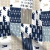 Spoonflower Fabric - Rustic Woods Patchwork Woodland Cheater Quilt Navy Bears Bear Deer Printed on Organic Cotton Sateen Fabric Fat Quarter - Sewing Quilting Apparel Home Decor view 1