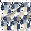 Spoonflower Fabric - Rustic Woods Patchwork Woodland Cheater Quilt Navy Bears Bear Deer Printed on Organic Cotton Sateen Fabric Fat Quarter - Sewing Quilting Apparel Home Decor view 2