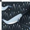 Spoonflower Fabric - Narwhals Narwhal Arctic Animal Sea Ocean Mythical Animals Whale Printed on Organic Cotton Sateen Fabric Fat Quarter - Sewing Quilting Apparel Home Decor view 3