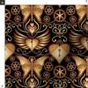 Spoonflower Fabric - Steampunk Heart Hearts Butterfly Gears Valentine Printed on Organic Cotton Sateen Fabric Fat Quarter - Sewing Quilting Apparel Home Decor view 3