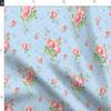 Spoonflower Fabric - Blue Polka Dots Floral Spring Bunnies Rose Roses Flowers Shabby Chic Printed on Organic Cotton Sateen Fabric Fat Quarter - Sewing Quilting Apparel Home Decor view 4