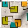 Spoonflower Fabric - Retro Mid Century Modern Geometric Atomic Era Inspired Abstract Printed on Organic Cotton Sateen Fabric Fat Quarter - Sewing Quilting Apparel Home Decor view 3