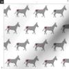 Spoonflower Fabric - Love White Donkey Heart Girly Pretty Cute Printed on Organic Cotton Sateen Fabric Fat Quarter - Sewing Quilting Apparel Home Decor view 3