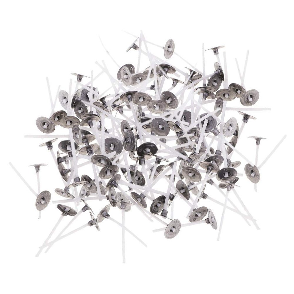 Inzopo 200 Pieces Pre-Waxed Cotton Candle Wicks Core Pre-Tabbed For Candle Making Craft DIY Decorative Scented Tealight Candle 2.5/3/3.5cm - 2.5cm