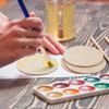 Upgraded 26 Pieces 1/4" Thick 4 Inch Round Wood Circles, Unfinished Round Wooden Discs Wood Rounds Circle Boards Cutouts for Door Hangers Crafts, Coasters, Pyrography, Painting Decoration view 3