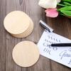 Upgraded 26 Pieces 1/4" Thick 4 Inch Round Wood Circles, Unfinished Round Wooden Discs Wood Rounds Circle Boards Cutouts for Door Hangers Crafts, Coasters, Pyrography, Painting Decoration view 4
