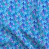 Fabric Blue Mermaid Scales Scale Pattern Fish Watercolor Summer Beach Printed on Satin Fabric Fat Quarter - Sewing Lining Apparel Fashion Blankets Decor view 1