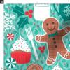 Spoonflower Fabric - Gingerbread Christmas Treats Cookie Cupcake Candy Sweets Aqua Baking Printed on Minky Fabric Fat Quarter - Sewing Baby Blankets Quilt Backing Plush view 3