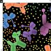 Spoonflower Fabric - Balloon Black Balloons Dogs Animals Colorful Printed on Minky Fabric Fat Quarter - Sewing Baby Blankets Quilt Backing Plush view 3