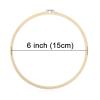 Seekee 3 Pack Embroidery Frame - 6 inch Natural Hoop Without Burr, Stainless Steel Screw - Bamboo Embroidery Hoop for Cross-Stitch, Hand Embroidery view 2