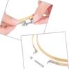 Seekee 3 Pack Embroidery Frame - 6 inch Natural Hoop Without Burr, Stainless Steel Screw - Bamboo Embroidery Hoop for Cross-Stitch, Hand Embroidery view 3