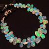 LKBEADS 1 Strand Natural Ethiopian Welo Opal Rare Pear Shape Briolettes 4x6 to 6x10MM 6 Inch Code-HIGH-11519 view 2