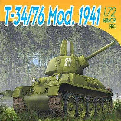 Dragon 1/72 WWII Soviet Army T-34/76 1941 Plastic Model DR7259