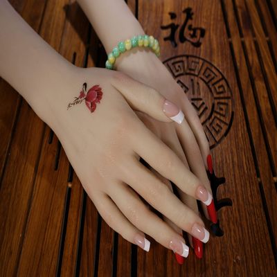 1 Pair Silicone Lifesize Female Mannequin Hand Display Jewerly Sandal Shoe Sock Display Art Sketch with Nail(Fingers and Wrist can be Bent and Activities - Reusable)