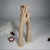1 Pair Silicone Lifesize Female Mannequin Hand Display Jewerly Sandal Shoe Sock Display Art Sketch with Nail(Fingers and Wrist can be Bent and Activities - Reusable) view 2