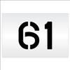 Pavement Stencils - 12 inch Double Number 2-Digit Stencil - (61) - 12" x 15" x 1/16" (63 mil) - Light-Duty view 4