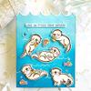 Cute Otter and Mini Fish Clear Stamps for Card Making DIY Scrapbooking Embossing Stencil Paper Crafts Cards Photo Album Decor Soft Rubber Words Stamp Have an Otterly Great Birthday view 3