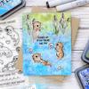 Cute Otter and Mini Fish Clear Stamps for Card Making DIY Scrapbooking Embossing Stencil Paper Crafts Cards Photo Album Decor Soft Rubber Words Stamp Have an Otterly Great Birthday view 4