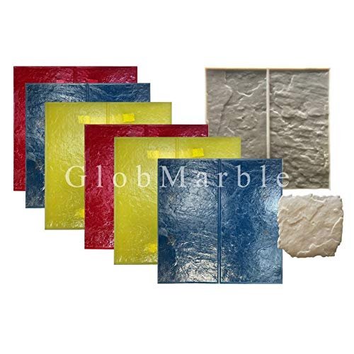 8 Pcs Set of Concrete Stamping Mats SM 2102. Slate Stone Texture. 24" x 24"