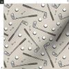 Spoonflower Fabric - Golf Clubs Beige Golfing Balls Tan Men Printed on Denim Fabric by The Yard - Bottomweight Apparel Home Decor Upholstery view 3