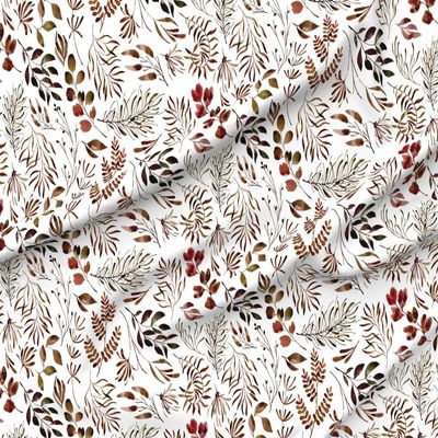 Spoonflower Fabric - Autumn Fall Leaves Nature Botanical Prints Printed on Minky Fabric by The Yard - Sewing Baby Blankets Quilt Backing Plush