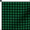 Spoonflower Fabric - Christmas Buffalo Plaid Check Green and Black Winter Small Scale Printed on Petal Signature Cotton Fabric by The Yard - Sewing Quilting Apparel Crafts Decor view 3