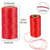 Waxed Thread, Wax String 2 Pack (Red + Dark Blue) Coated Cord Heavy Duty Polyester 284Yard 1mm 150D for Bracelets, Leather Craft Stitching Sewing, Book Binding, DIY Handcraft view 3