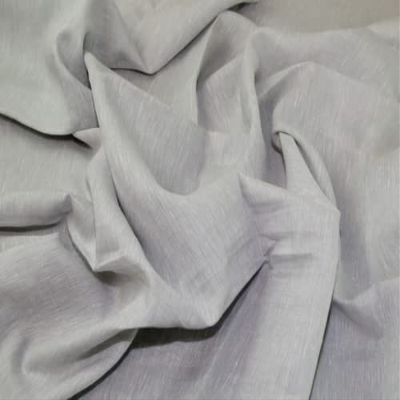Minerva Orleans 100% Linen Fabric Sterling - per Yard